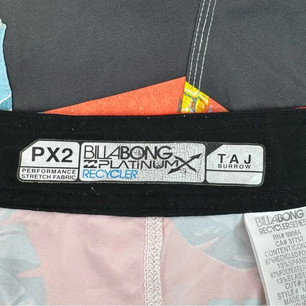 Billabong PX2 Platinum Board Shorts with Multicolor Design surf beach pineapple